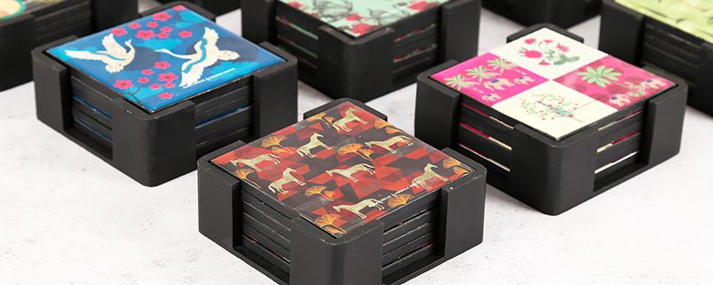 Designer Table Coasters by Krsna Mehta | India Circus®